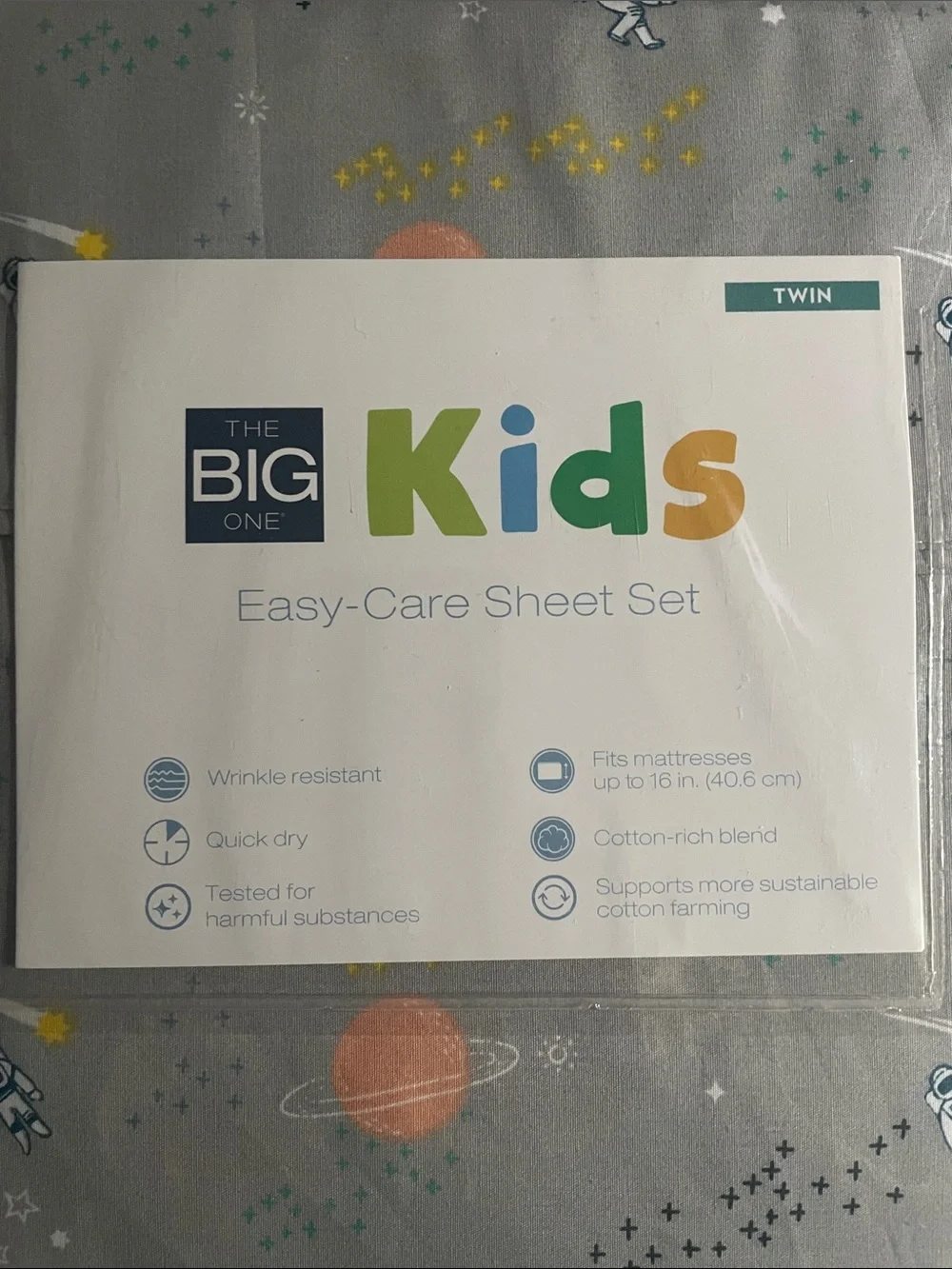 The Big One Kids Space Explorers Easy Care Sheet Set